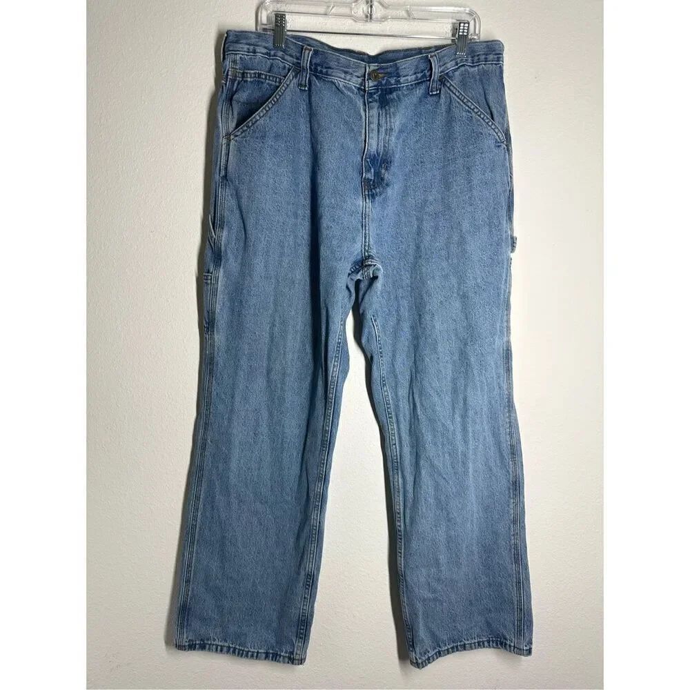 Faded Glory Men’s Straight Leg Carpenter Jean Blue Size 36 W X 29L